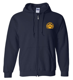 Quinsigamond School Zip UP Hoodie - Navy